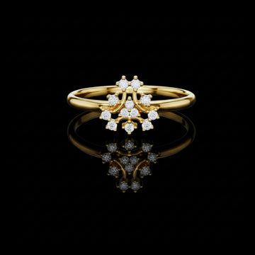0.069 TCW Heavenly Moissanite Round Cut Diamond Ring For Special One