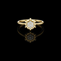 0.09 TCW Perfect Moissanite Round Cut Diamond Ring For Evarlasting