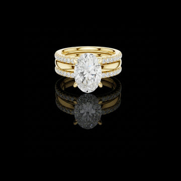 3.63 CT Brilliant Lab Grown Oval Cut Diamond Ring For Every Seasons