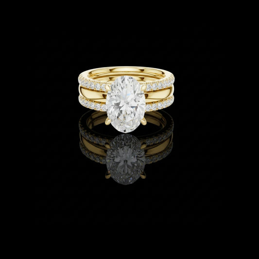 3.63 CT Brilliant Lab Grown Oval Cut Diamond Ring For Every Seasons