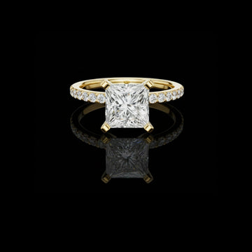 2.00 CT High Quality Lab Grown Princess Cut Diamond Ring For Happy Mood