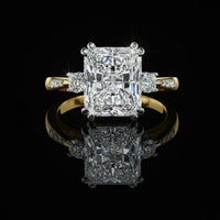 Radiant Cut Three Stone Lab Grown Diamond Solitaire Ring