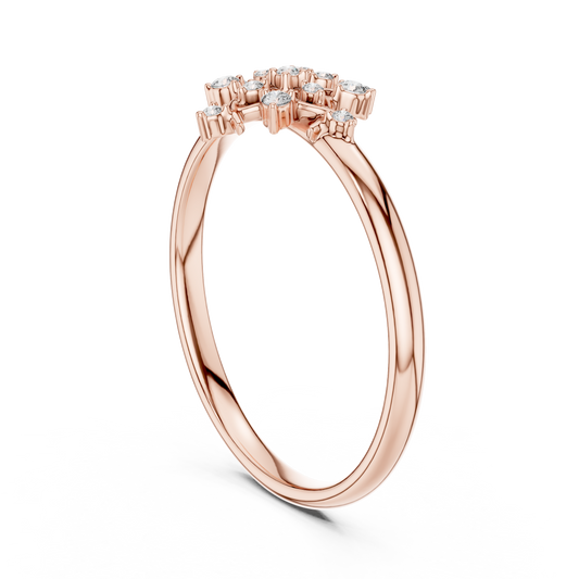Round Moissanite Diamond Cluster Statement Ring
