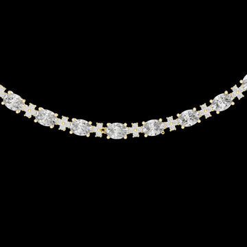 3.55 CT Bright Lab Grown Oval Cut Diamond Necklace Graceful Brilliance in a Classic Design