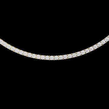 Round Cut Lab Grown Diamond Tennis Necklace