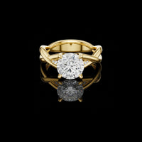 Round Cut Lab Grown Diamond Infinity Twist Ring