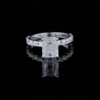2.00 CT Royal Vibes Emerald Cut Moissanite Diamond Ring by Ivevar Luxury