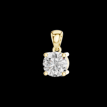Circular Silhouette Layering Pendant with Faceted Moissanite