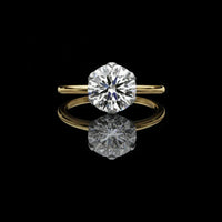 1.92 TCW Timeless Solitaire Round-Cut Six Prong Moissanite Diamond Ring