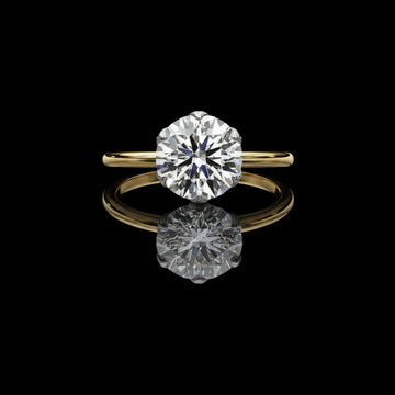 1.92 TCW Timeless Solitaire Round-Cut Six Prong Moissanite Diamond Ring