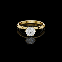 Round Cut Brilliant Lab Grown Diamond Solitaire Ring