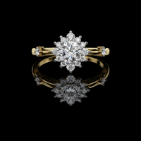0.35 CT Sparkling Lab Grown Diamond Ring Round Cut Statement Classy Ring For Her