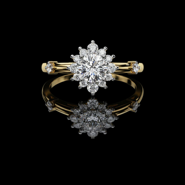 0.35 CT Sparkling Lab Grown Diamond Ring Round Cut Statement Classy Ring For Her