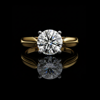 Round Solitaire Lab Created Diamond Engagement Ring