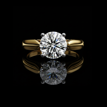 Round Solitaire Lab Created Diamond Engagement Ring