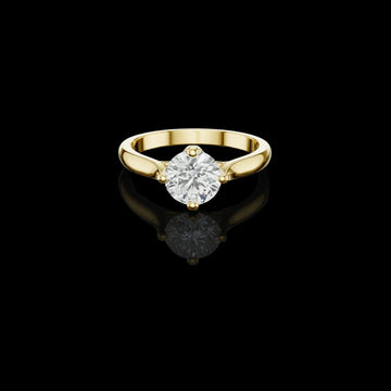 1.00 TCW Glamorous Moissanite Round Cut Diamond Ring For Wedding Ring