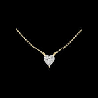 Heart Cut Solitaire Pendant with Center Moissanite
