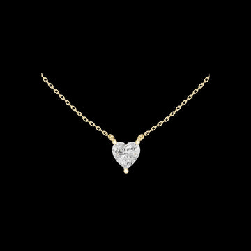 Heart Cut Solitaire Pendant with Center Moissanite