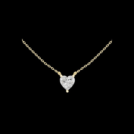 2.50 TCW Sparkling Lab Grown Heart Shaped Solitaire Diamond Solitaire Pendant For Her