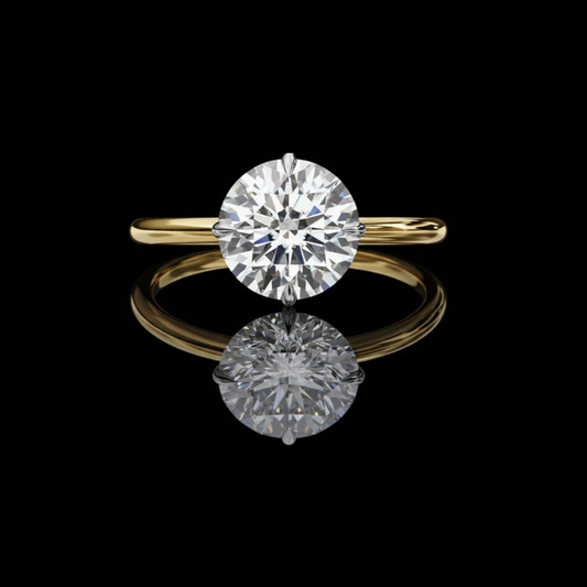 1.92 TCW Radiant Round Cut Lab Grown Diamond Engagement Ring for Special One