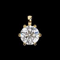 2.20 TCW Brilliant & Glamorous Solitaire Lab Grown Diamond Pendant with a Radiant Round Cut Gemstone