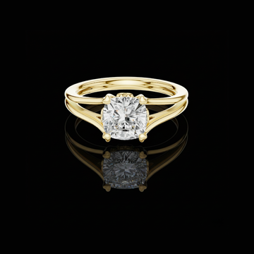 1.24 TCW Delicate Vintage Inspired Cushion Cut Moissanite Diamond Elegant Solitaire Engagement Ring