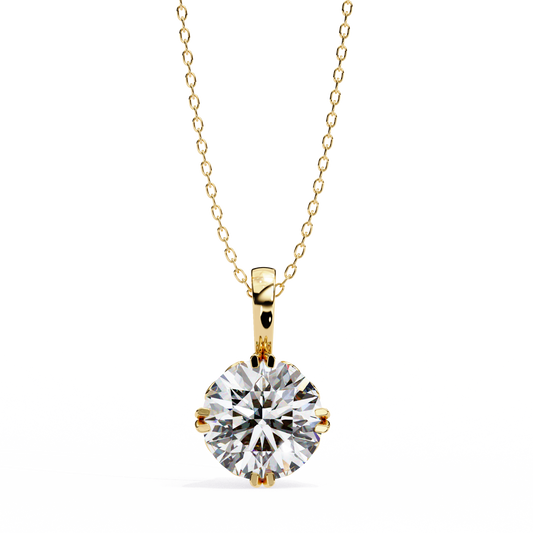1.84 TCW Stunning Round Cut Lab Grown Diamond Elegant Pendant that Every Woman Should Own