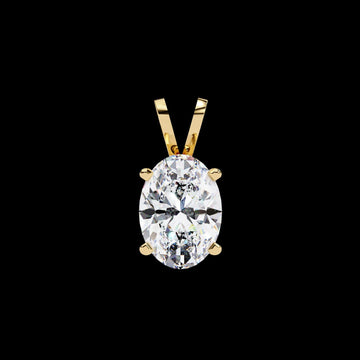 2.48 TCW Simple Yet Stunning Everyday Oval Cut Moissanite Diamond Pendant for Women