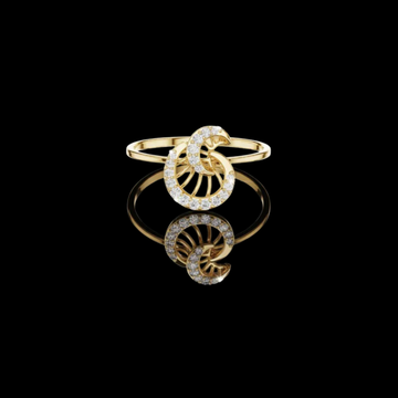 0.11 TCW Twist Moissanite Round Cut Diamond Ring Geometric Swirl Band Promise Ring