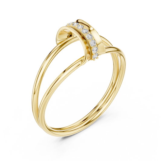 Split Shank Round Cut Lab Diamond Statement Engagement Ring