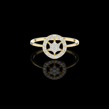 0.17 TCW Starburst Moissanite Diamond Ring Modern Minimal Fine Jewelry For Her