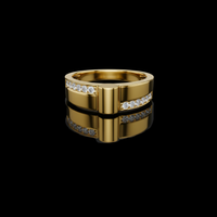 Modern Bar Pavé Lab Grown Diamond Statement Band Ring