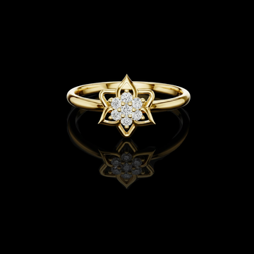 0.075 TCW Eternal Sunpetal Harmony Ring with a Constellation of Moissanite Diamond Blossoms