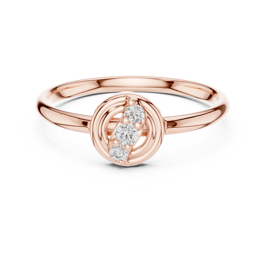 Round Cut Moissanite Diamond Cluster Ring With Open Frame Design