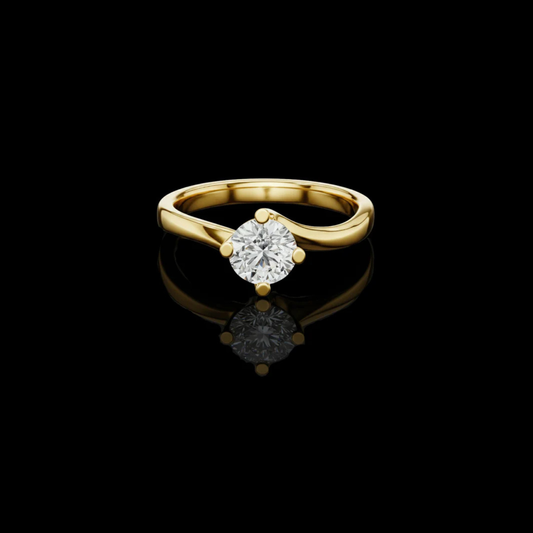 0.5 TCW Dazzling Moissanite Round Cut Diamond Ring For Every Occasions