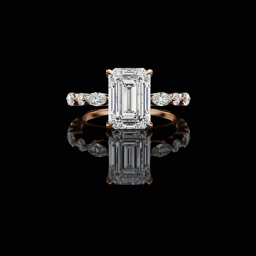 2.80 CT Emerald Cut Diamond Ivevar Most Luxurious Iced Out Lab Grown Diamond Wedding Band