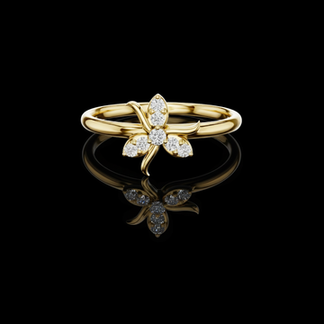 0.075 TCW Luxury Lab Grown Diamond Floral Statement Ring With Delicate Feminine