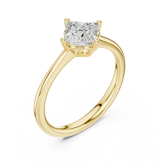 Princess Cut Lab Diamond Solitaire Rings