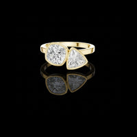 1.25 CT Modern Lab Grown Open-Style Mixed Cut Fine Jewelry For Cocktail Party Ring