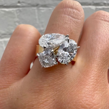 Oval, Pear And Cushion Cut Lab Grown Diamond Ring