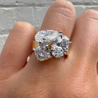 Oval, Pear And Cushion Cut Moissanite Diamond Ring