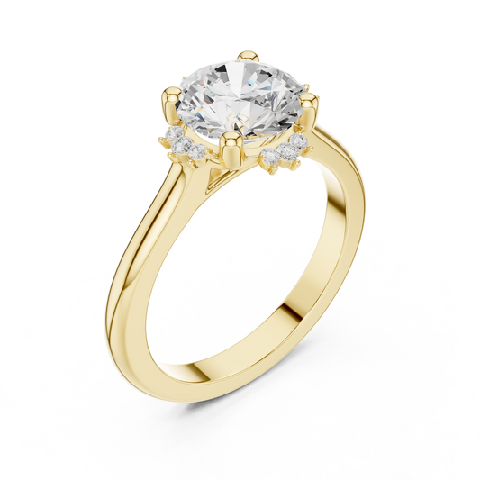 Round Brilliant Three Stone Lab Grown Diamond  Ring