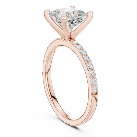 2.00 CT High Quality Lab Grown Princess Cut Diamond Ring For Happy Mood