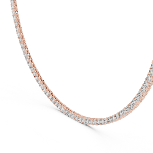 Round Cut Moissanite Diamond Tennis Necklace