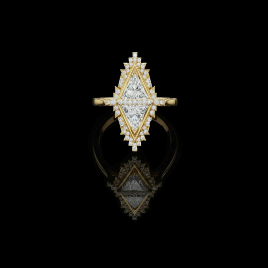1.20 CT Eternal Spark lab Grown Trillion Cut Diamond Ring For Anniversary Surprise