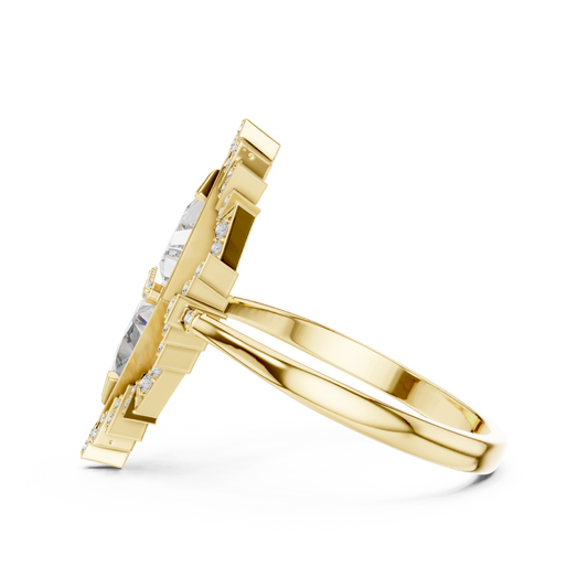 1.20 CT Eternal Spark lab Grown Trillion Cut Diamond Ring For Anniversary Surprise