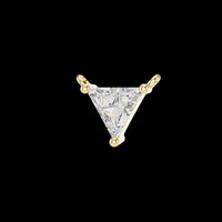 Trillion Cut Solitaire Pendant with Center Moissanite