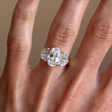 2.00 CT A Stunning Trio of Brilliant Moissanite Diamonds That Symbolizes Timeless Harmony