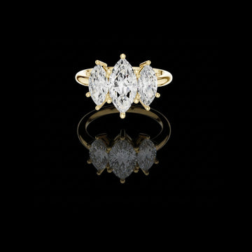 Elegant Lab Grown Marquise Wedding Cut Ring For Women