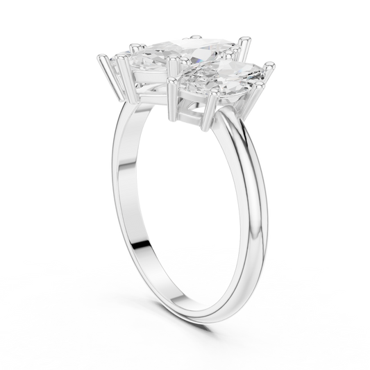 Elegant Lab Diamond Marquise Wedding Cut Ring For Women